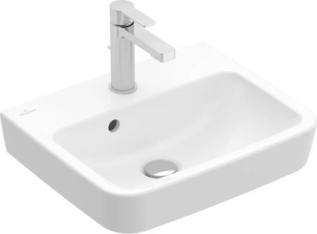 Villeroy & Boch O.novo fontein met kraangat en overloop CeramicPlus 45 x 37 cm wit alpin