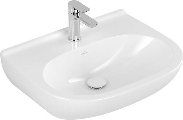 Villeroy & Boch O.novo wastafel 60x49cm zonder overloop 1 kraangat wit 51606101