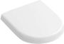 VILLEROY&BOCH Villeroy&amp Boch Subway 2.0 compact project closetzitting met deksel en RVS scharnieren. Kleur wit. - Thumbnail 1