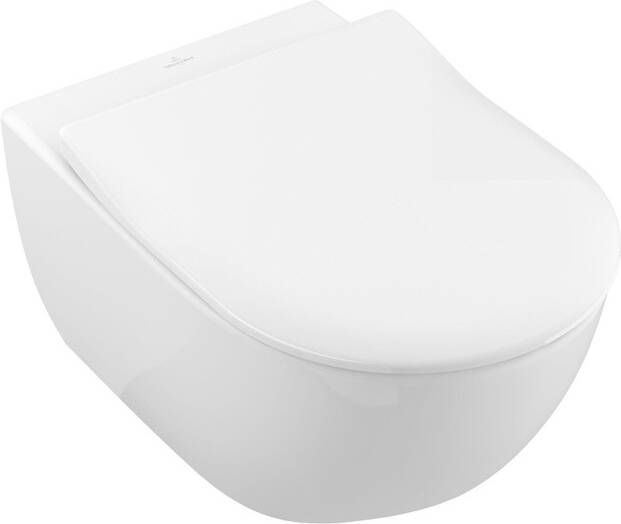Douche Concurrent Hangend Toilet Villeroy en Boch Subway 2.0 Directflush Wandcloset diepspoel met Slimseat Zitting Softclose en Quick Release wit