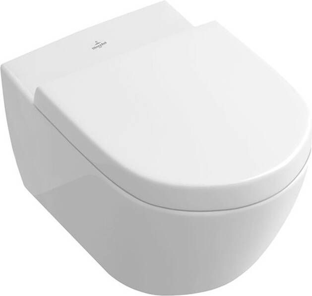 Villeroy & Boch Subway 2.0 hangend toilet zonder spoelrand met Directflush en CeramicPlus 37 x 56 cm stone white