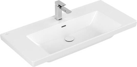 Villeroy & Boch Subway 3.0 meubelwastafel 100cm 1 krgt met overloopC+ stone white 4A70A5RW