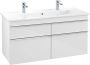 Villeroy & Boch Venticello wastafelonderkast 115.3x59cm 4x lade glossy wit A92901DH - Thumbnail 1
