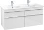 Villeroy & Boch Venticello wastafelonderkast 125.3x59cm 4x lade glossy wit A93001DH - Thumbnail 1