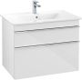 Villeroy & Boch Venticello wastafelonderkast 75.3x59cm 2x lade glossy wit A92501DH - Thumbnail 1