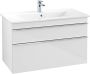 Villeroy & Boch Venticello wastafelonderkast 95.3x59cm 2x lade glossy wit A92601DH - Thumbnail 1