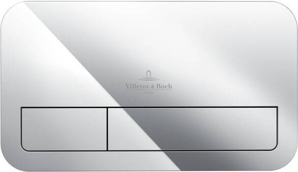 VILLEROY&BOCH Villeroy&amp Boch ViConnect E200 kunststof bedieningsplaat met dubbele spoeling hxbxd 145x253x10mm chroom