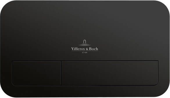 Villeroy & Boch Viconnect bedieningsplaat 253x145mm black matt black matt