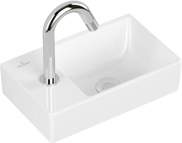 Villeroy & Boch Avento fonteinset 36x22x11cm kraangat links chromen fonteinkraan glans wit 4300s301