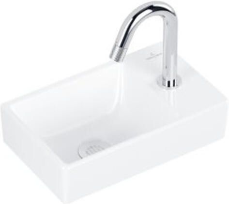 Villeroy & Boch Avento fonteinset 36x22x11cm kraangat rechts chromen fonteinkraan glans wit 4300s101