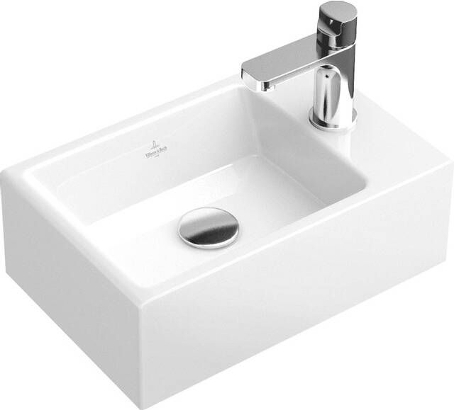 Villeroy & Boch Villeroy en Boch Memento fontein met geslepen onderzijde 40x26cm zonder overloop met kraangat rechts ceramic+ wit 53334gr1