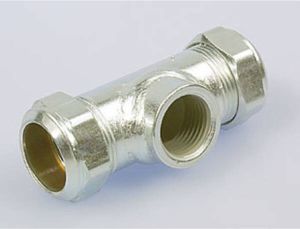 Vsh Klem T stuk verlopend binnendraad 22x1 2 x22mm messing verzinkt 6322437