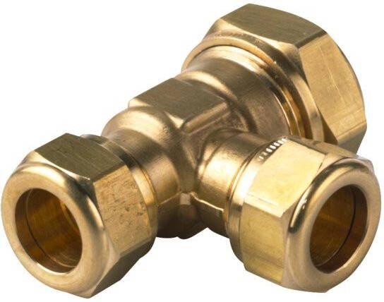 Vsh S1221 verloop t-stuk 3xknel 22x28x22 mm messing 0867185