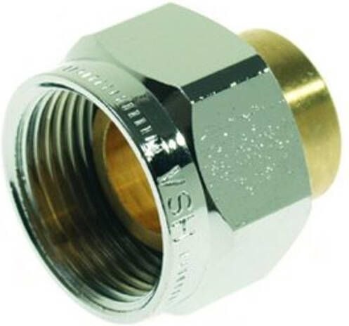 SOLAR Koppeling comfoornippel 2 delig M24 x 15 mm soldeer chroom
