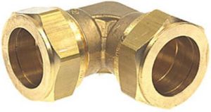VSH Knelfitting messing knie koppeling 90gr 28 x 28mm(knel x knel )