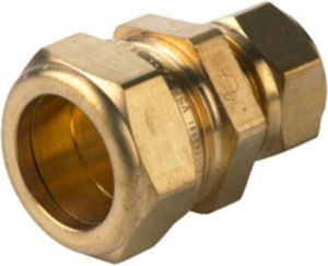 Vsh Super Knel Vernikkelde knelkoppeling verlopend 22x15mm Gastec Kiwa 0875611
