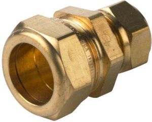 Vsh Super Knel Vernikkelde knelkoppeling verlopend 28x22mm Gastec Kiwa 0871442