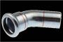 VSH XPress STAAL bocht koppeling insteekbocht 45gr 35 x 35mm staal(pers x insteek ) - Thumbnail 1