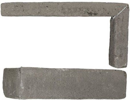Vtwonen Brick Basic Hoekstuk 5x10x20cm Gebakken Steenstrip 20mm Light Grey Mat Grijs 634808500 online kopen