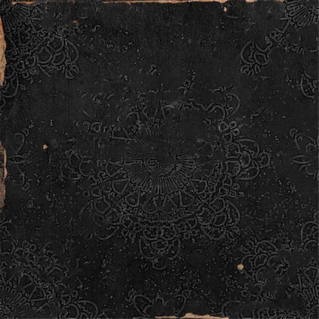 Vtwonen Craft Decortegel 13x13cm 12mm witte scherf Off Black Glossy Dec 1410276