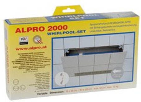 Walraven Alpro 2000 whirlpool set compleet universeel tegelluik met rooster chroom 0601001