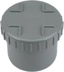 Dyka Wavin Wadal lijmfitting met 1 aansluiting PVC grijs uitwendige buisdiameter 40mm 41