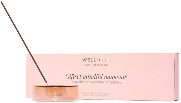 Wellmark Giftset Mindfull Moments wierook houder 40 geurstokjes 8720938454738