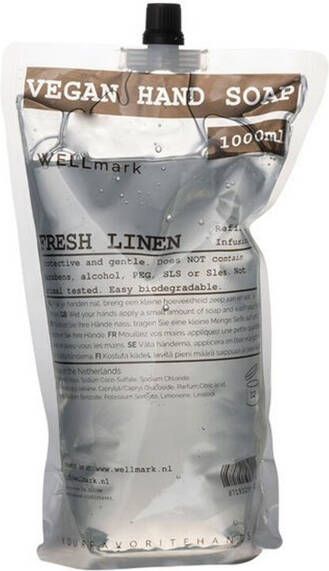 Wellmark Navulverpakking Hand Zeep Frisse Linnen 1000ml 8719325913712