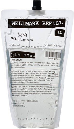 Wellmark refill Bath Soap 1l Fresh linen 8720254397818