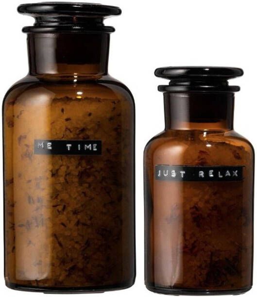 Wellmark Relaxing giftset badzout 2 apothekerspotten 250ml en 500ml JUST RELAX & ME TIME 8720938454660