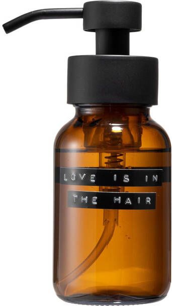 Wellmark Shampoo bruin glas zwarte pomp 250ml LOVE IS IN THE HAIR 8720254397344