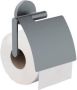 Wiesbaden Alonzo toiletrolhouder met klep 14 2 x 12 8 x 5 6 cm gunmetal - Thumbnail 2