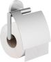 Wiesbaden Alonzo toiletrolhouder met klep 14 2 x 12 8 x 5 6 cm geborsteld rvs - Thumbnail 2