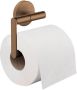 Wiesbaden Alonzo toiletrolhouder zonder klep 11 x 12 7 x 5 cm geborsteld brons koper - Thumbnail 2