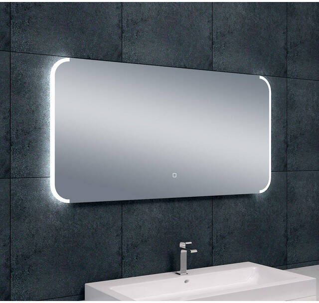 Wiesbaden Bracket spiegel rechthoek met LED dimbaar en spiegelverwarming 120 x 60 cm 38.3782