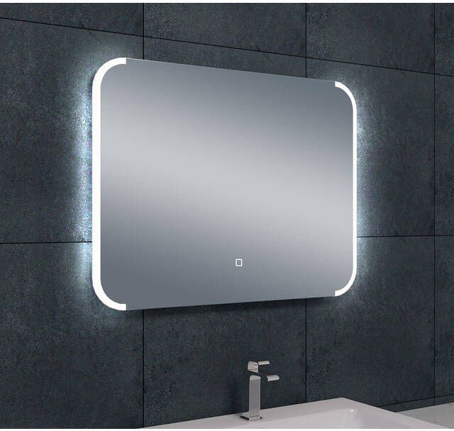 Wiesbaden Bracket spiegel rechthoek met LED dimbaar en spiegelverwarming 80 x 60 cm 38.3780