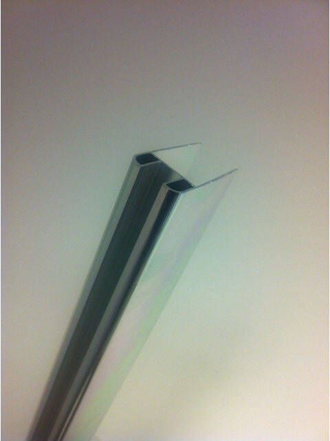 Wiesbaden glasprofiel voor muurprofiel glasdikte 10mm aluminium chroom lengte 200 cm