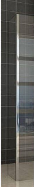 Wiesbaden Comfort zijwand met hoekprofiel 400 x 20000 x 10 mm nano helder glas chroom 20.3820