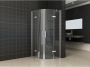 Wiesbaden Douchecabine Nano Kwartrond Draaideur 100x100x200cm Antikalk Helder Glas Chroom Profiel 8mm Veiligheidsglas Easy Clean - Thumbnail 2