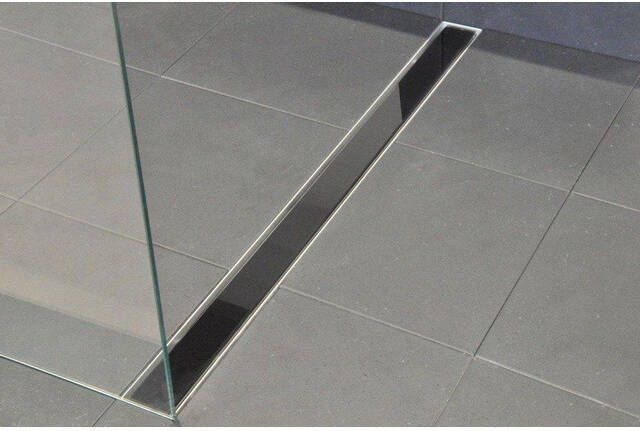 Wiesbaden Dreen DG Glasrooster zwart 1200x70 tbv RVS douchegoot 33.4138