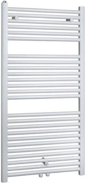Wiesbaden Designradiator Elara 120x45cm 538 Watt Glans Wit Middenonderaansluiting - Foto 2