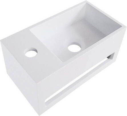 Wiesbaden Julia fontein rechts Solid surface 35 x 20 x 16 cm mat wit 36.4051