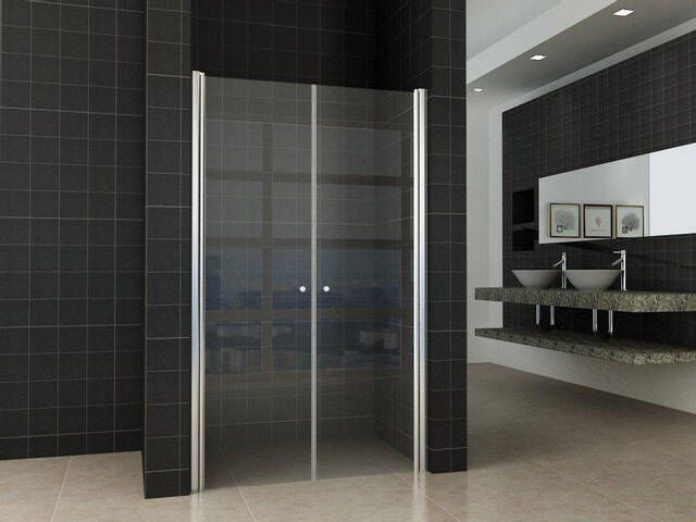 Wiesbaden Lagos pendeldeur in nis 1200 x 2000 x 6 mm nano helder glas chroom 20.3823