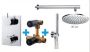 Wiesbaden Thermostatische Inbouw Regendouche Set Type 104 Wandarm 30 cm Rond incl. Inbouwdeel - Thumbnail 2