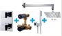 Wiesbaden Thermostatische Inbouw Regendouche Set Type 108 Wandarm 30 cm Vierkant incl. Inbouwdeel - Thumbnail 2