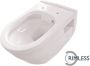 Wiesbaden Toiletpot Prio Rimless Wandcloset 52.2x36.6 cm Keramiek Wit Zonder Toiletzitting - Thumbnail 2