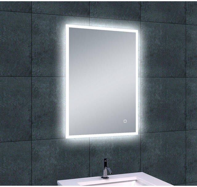 Wiesbaden Quatro spiegel rechthoek met LED dimbaar en spiegelverwarming 70 x 50 cm 38.4110