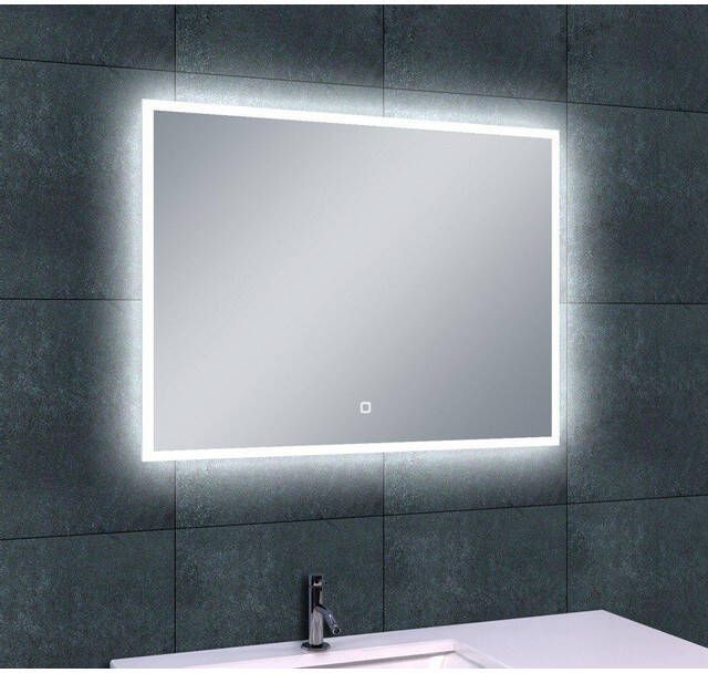 Wiesbaden Quatro spiegel rechthoek met LED dimbaar en spiegelverwarming 80 x 60 cm 38.4111