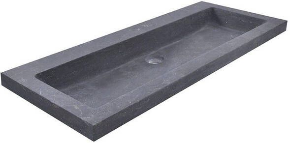 Wiesbaden Raw wastafel enkel met 1 kraangat 100x46x5 cm hardsteen gezoet 39.3765