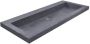 Wiesbaden B-stone hardstenen dubbele meubelwastafel met 2 kraangaten 120x46x5 cm zwart - Thumbnail 2